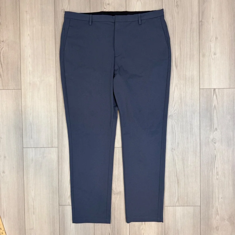 Ministry of Supply Kinetic Pants Mens 40 Regular Navy Blue Primeflex Stretch